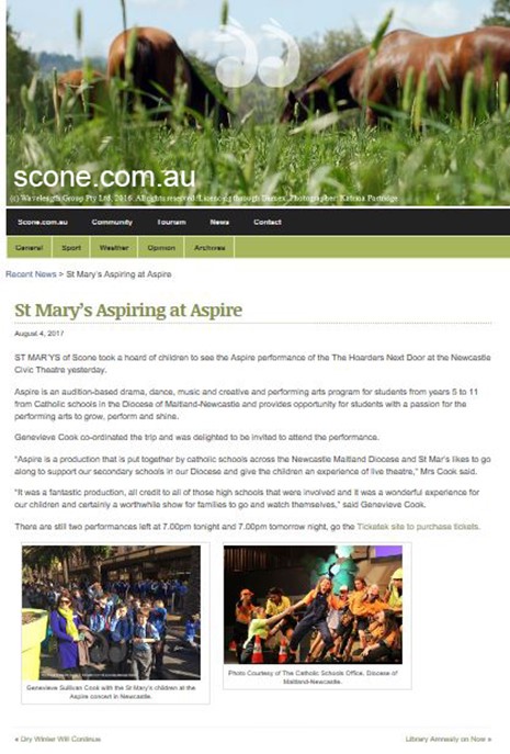Scone.com.au - "St Mary's Aspiring at Aspire" Preview Image